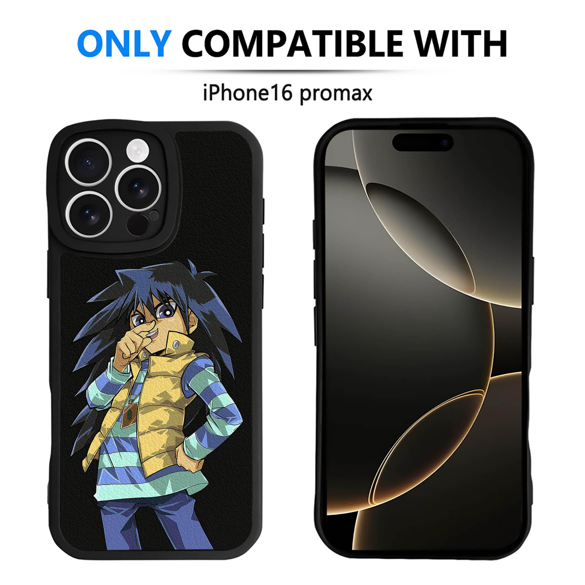 （画像用） 遊☆戯☆王 Yu-Gi-Oh! 【iPhone 16シリーズ対応】シリコンスマホケース（レザー調） 材質：シリコン